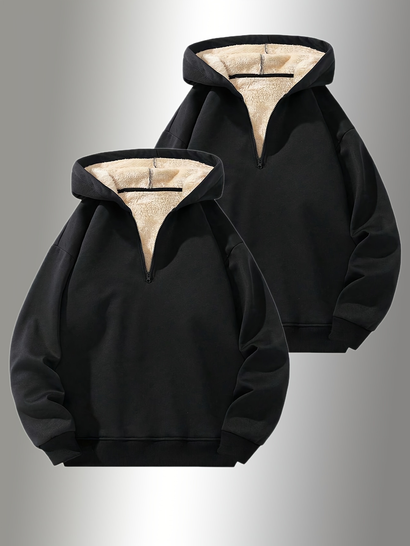 2pcs chaqueta capucha forro polar hombre transpirable Temu Spain