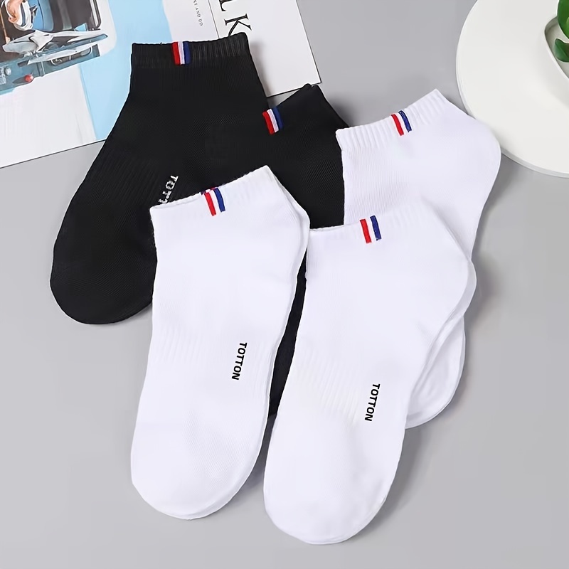 Men's Casual Fashion Letter Print Breathable Sports No-Show Socks for All Seasons, 5/10/20 Pairs, Trainer Socks Women, Sports Socks Women, High Quality Socks For Men, Athletic Socks Mens, Mens Ancle Socks For Men, Workout Socks, Casual Wear, Trendy Socks, Stylish Socks, Soft Material, Hand Wash Only, Lightweight Socks, Performance Socks, Daily Wearers, Gym Enthusiasts