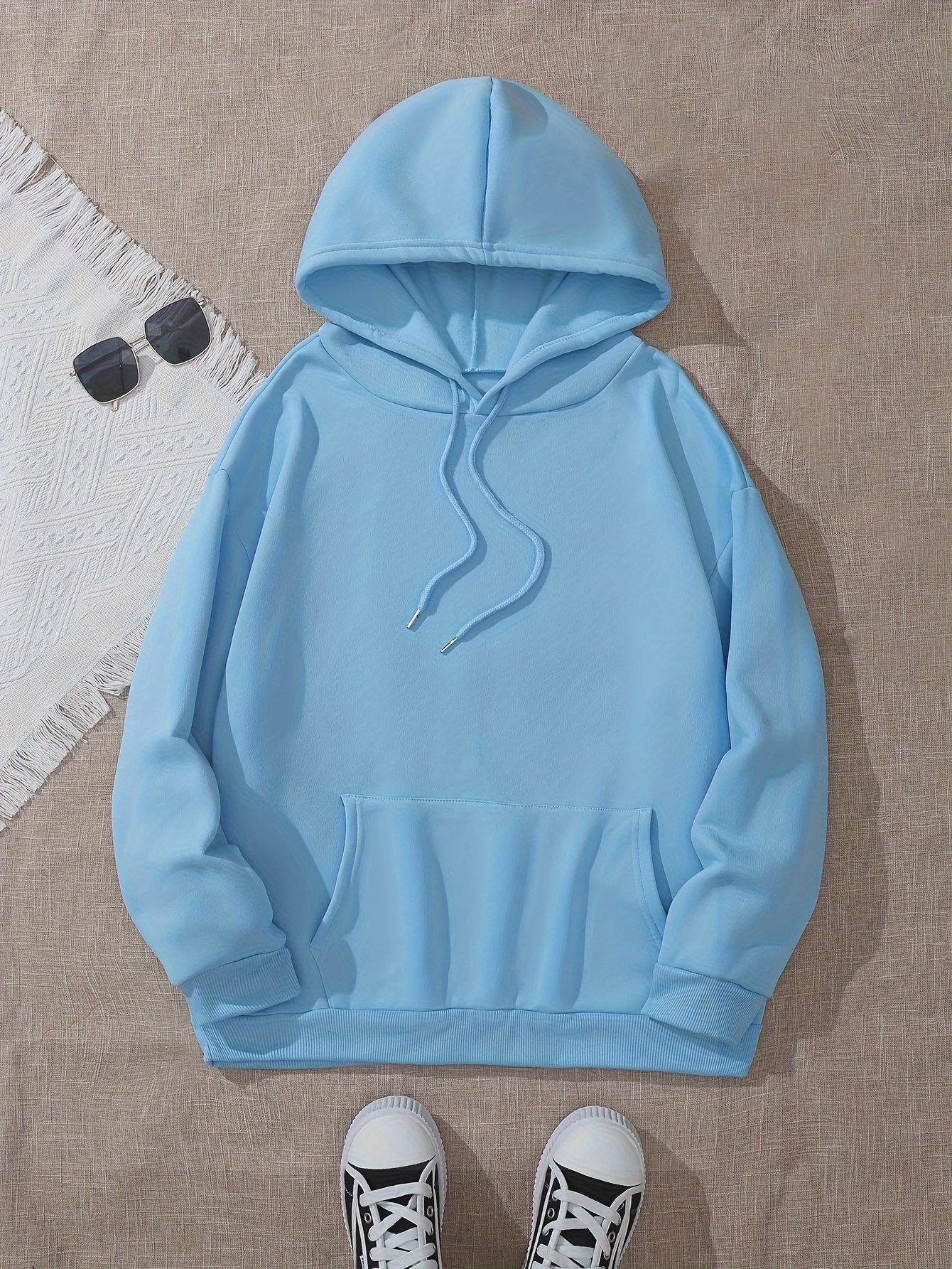 women's letter print hoodie embossed casual pullover soft Temu