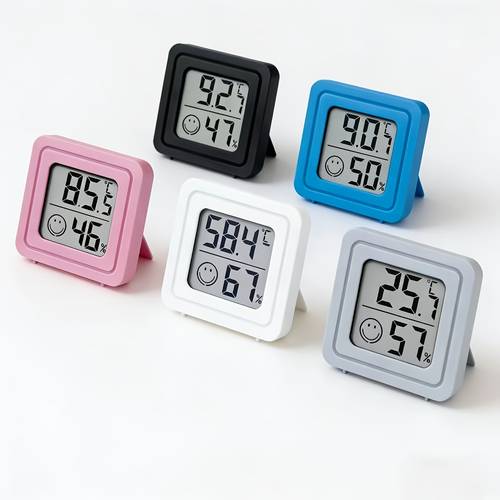 mini thermometer hygrometer high resolution temperature and humidity monitor with large lcd display compact low suitable for home office indoor climate battery hygressor no assembly
