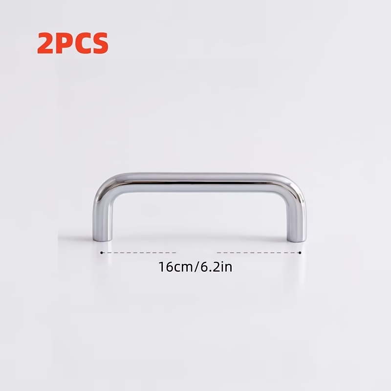 TEMU 2pcs Matte Stainless Steel Solid Small Handles, Metal U-shaped Pulls, Premium Small Drawer Knobs, Suitable For Wardrobes, Drawers, Cabinets,
