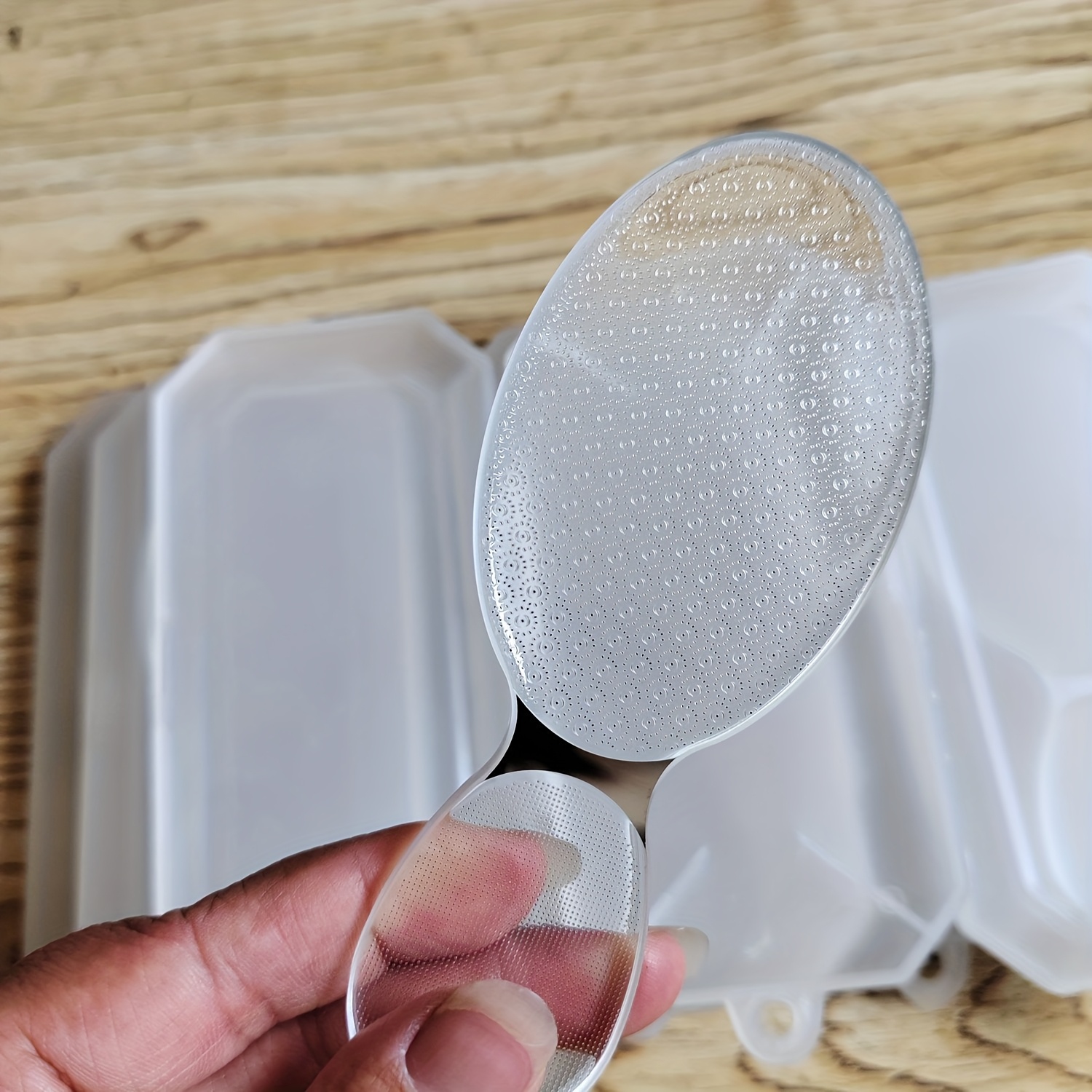 Image of Exfoliate! Really Well! Amazing! A Transparent Foot File In A Shape For Foot Care! It With A Storage Box!