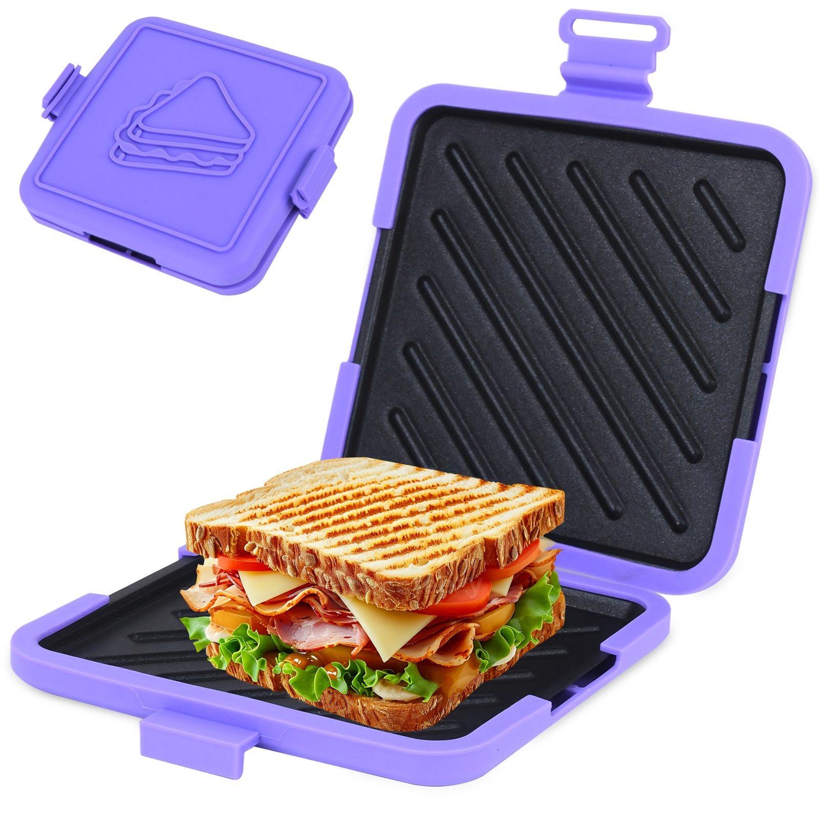E-shop Mikrowellenherd Toastgerät Sandwich Maker Frühstücks Sandwich Maker Antihaft Backblech Grill Chicken Wings Hähnchenbrust Kein erforderlich,