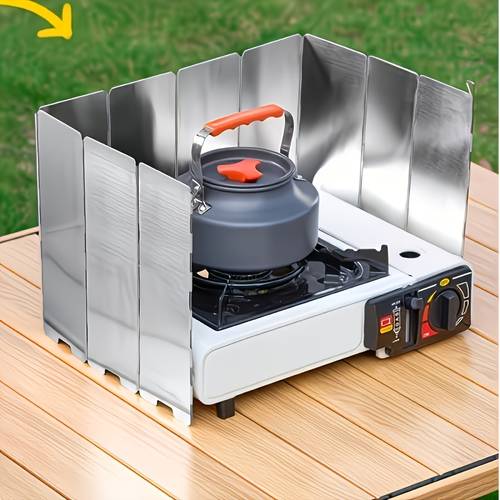 9 layer stainless steel camping stove windshield suitable for outdoor foldable windshields stove accessory tool