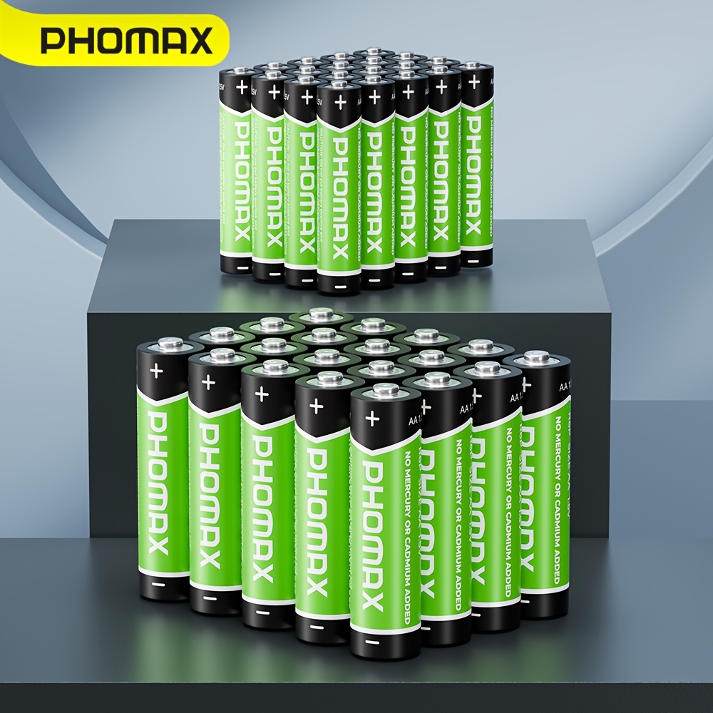 

Ensemble de 20 piles PHOMAX AA 1.5V et ensemble de 20 piles AAA 1.5V, ensemble de piles au haute , non rechargeables, pour divers appareils