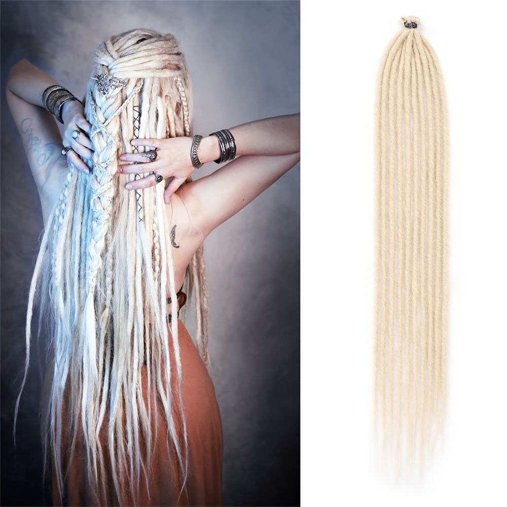 Image of 24 Inch 10 Strands/lot Synthetic Dreadlocks Extensions Soft Extensions Long Crochet Braids For Hippie Dread Locks Hair