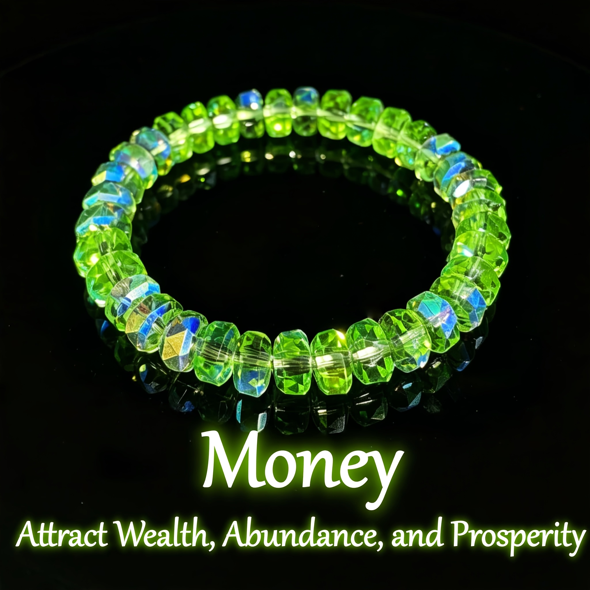 Image of 1pc Wealth Bracelet, Symbolizing Wealth And A Smooth Career. Handmade Elastic Cord. Fashionable And Fresh Fortune Bracelet For Women. Suitable For Daily Wear. Perfect Gift For .