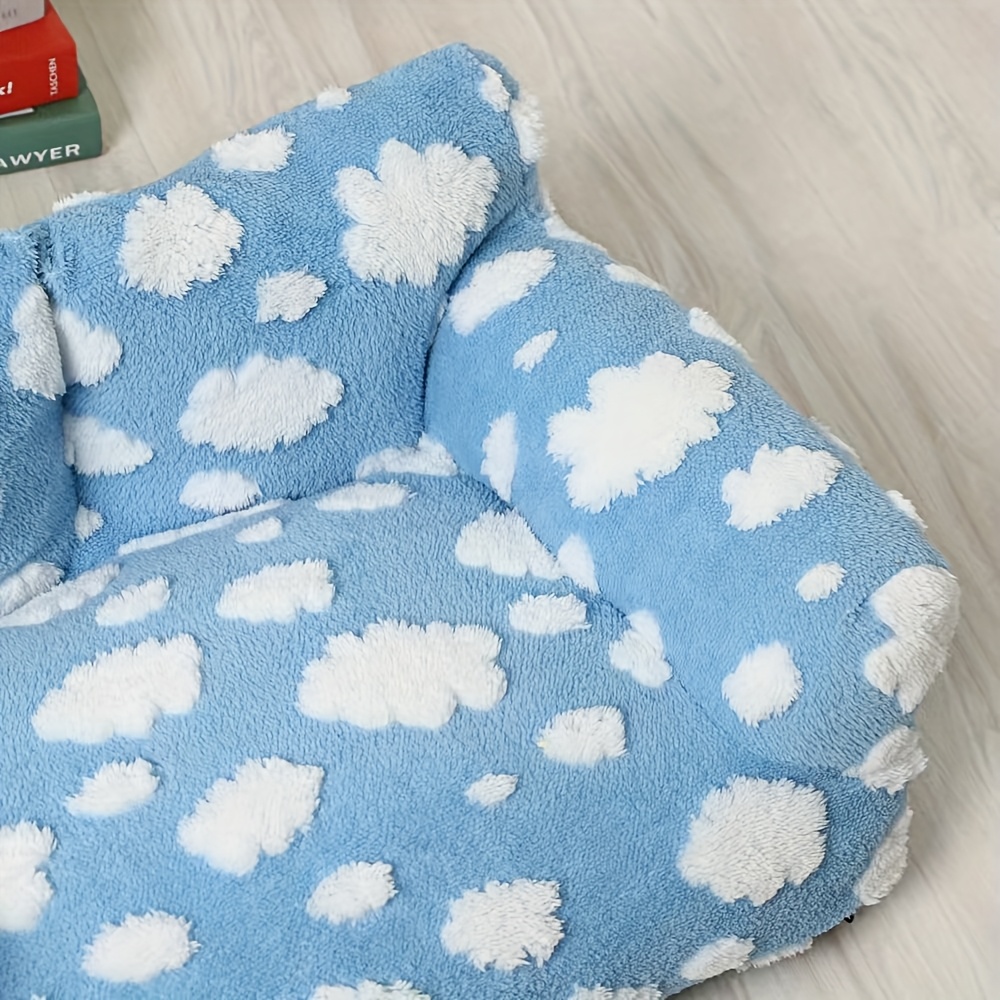 cozy cloud pattern pet sofa bed for dogs cats large   soft warm detachable cover ideal for indoor outdoor use   sofa bed   design durable polyester cover pet beds Product details 9