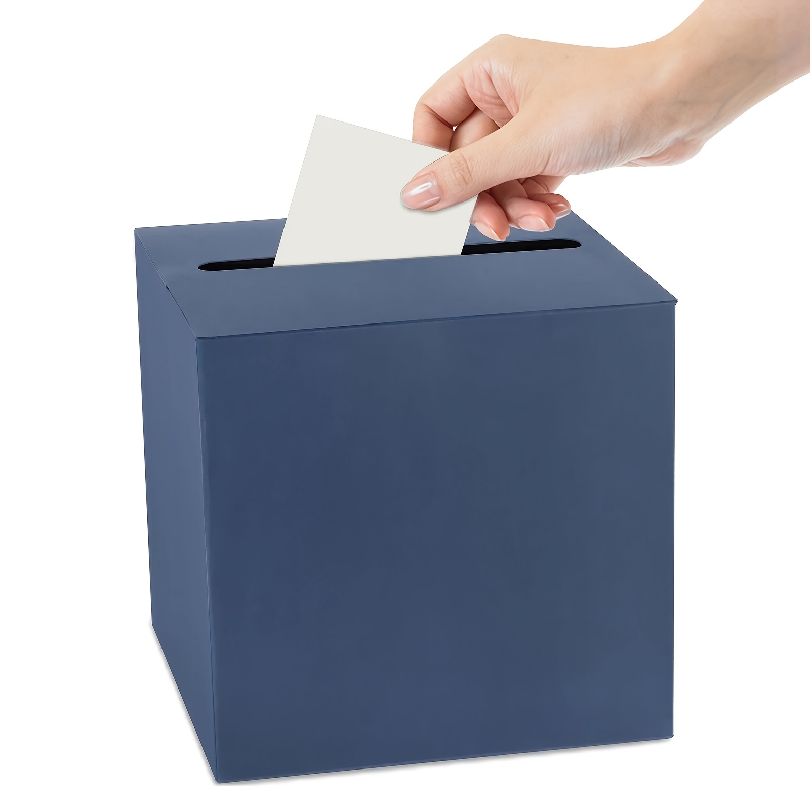 E-shop Marineblaue Kartenbox Hochzeitskartenbox Geschenkkarten Empfangsbox für Party Abschluss Braut- oder Babypartys, Loszettelbox Spardose für