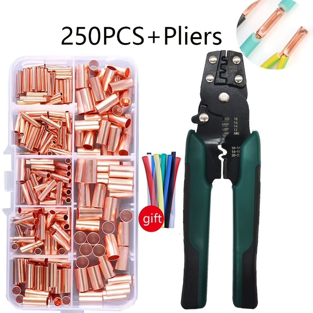 Integrated Wire Stripping Pliers, Crimping Pliers, And Cutting Pliers With 250gt Small Copper Pipe Kit