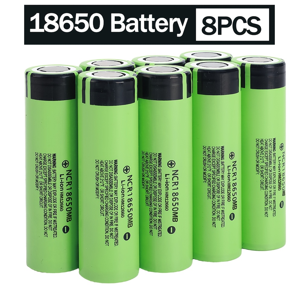 

8pcs 3600 Mah Rechargeable Battery 18650 Battery 3.7v-4.2v