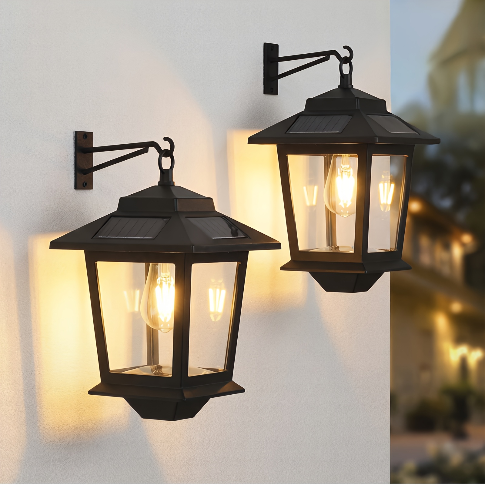 TEMU Outdoor Wall Sconce, 2 Pack Dusk To Dawn Motion Sensor Light Fixtures, Exterior Porch Lights For Patio Front Door Garage, Christmas