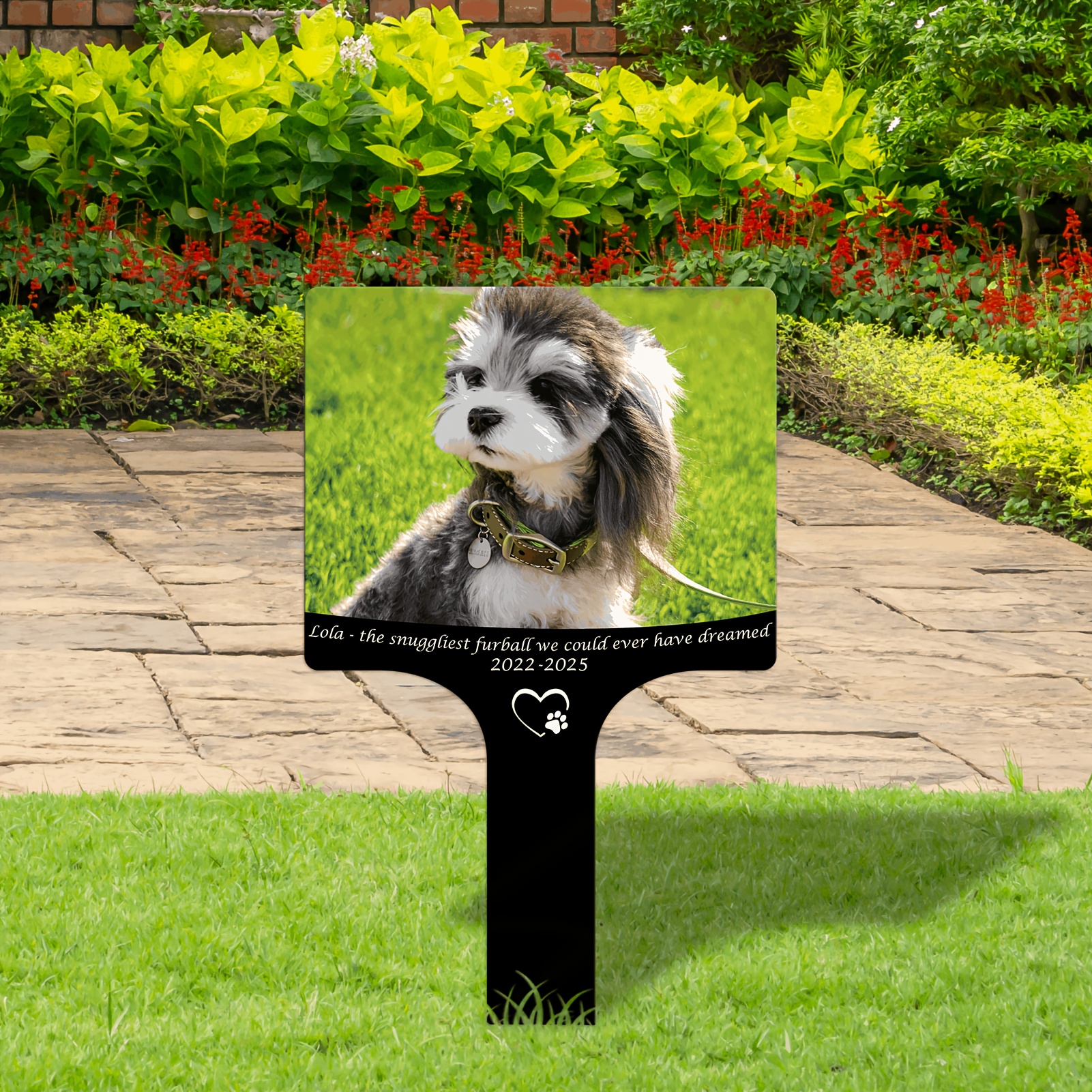 Customizable Personalized Dog Missing Memorial Garden Stake