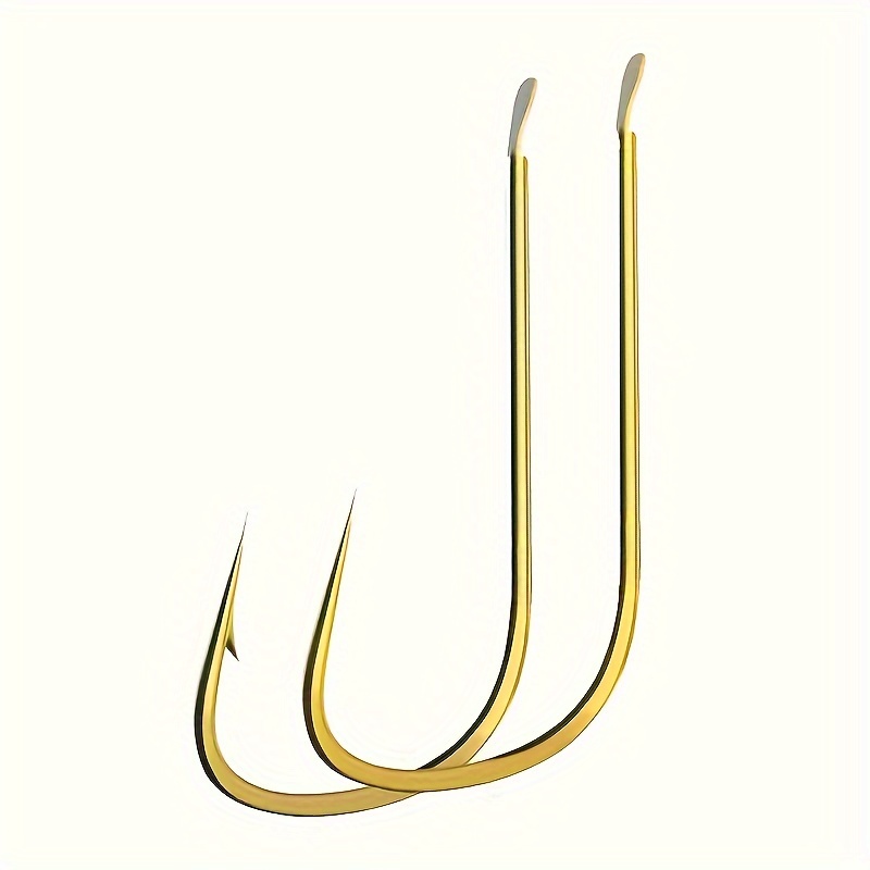 

100pcs, Golden Fishing Hooks, Sharp Sleeve Hooks, Suitable For Crucian Carp Fishing, Multiple Sizes Available