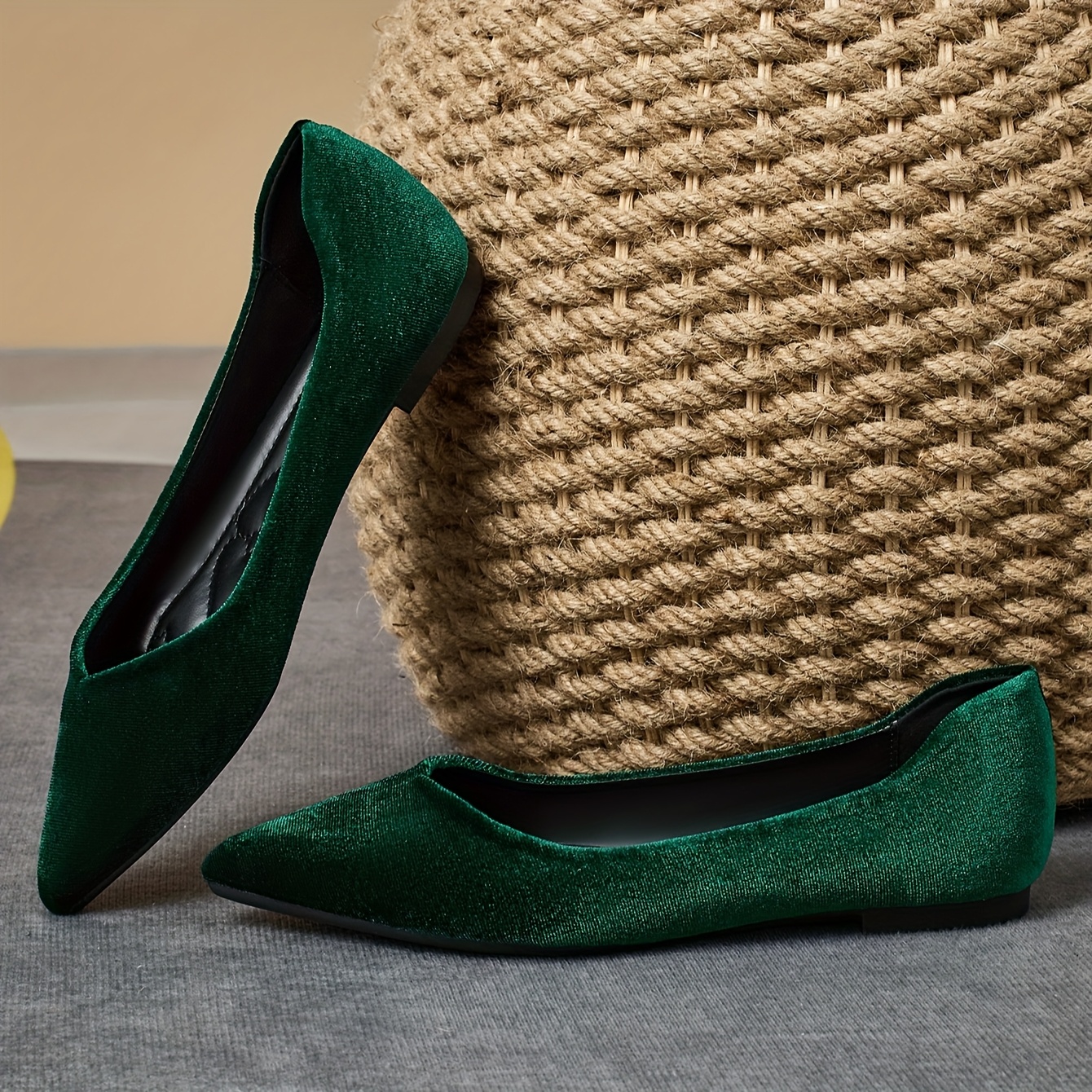 slim fit dress slacks English Velvet Shoes / Green Velvet / 6 Colors / Size 6 to 13 main image 1