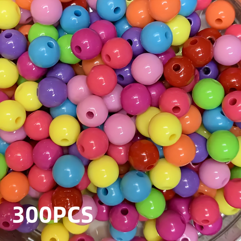 600pcs/300pcs 6mm Deep Mixed Color Acrylic Round Spacer Beads For Making Supplies And Accessories