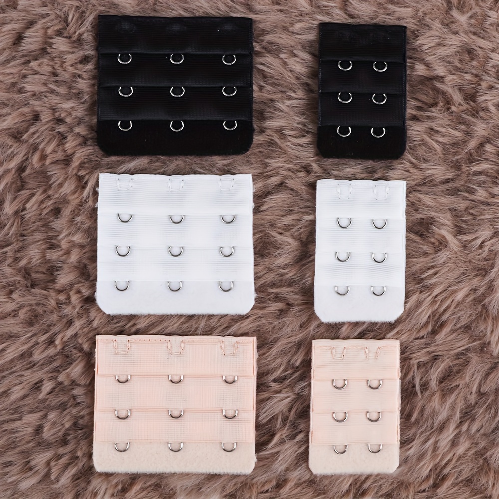 Image of 6pcs 2 Of 3 Buckles + 3 Of 3 Buckles For Women's Bra Extension Buckles Underwear Accessories Bra Extension Buckles Adjustable Hooks Close Fitting Accessories