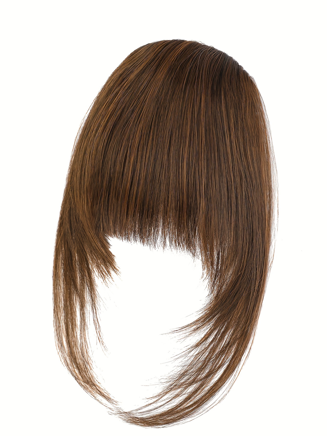synthetic wig with 12 inch bangs on   suitable for daily   ladies details 12