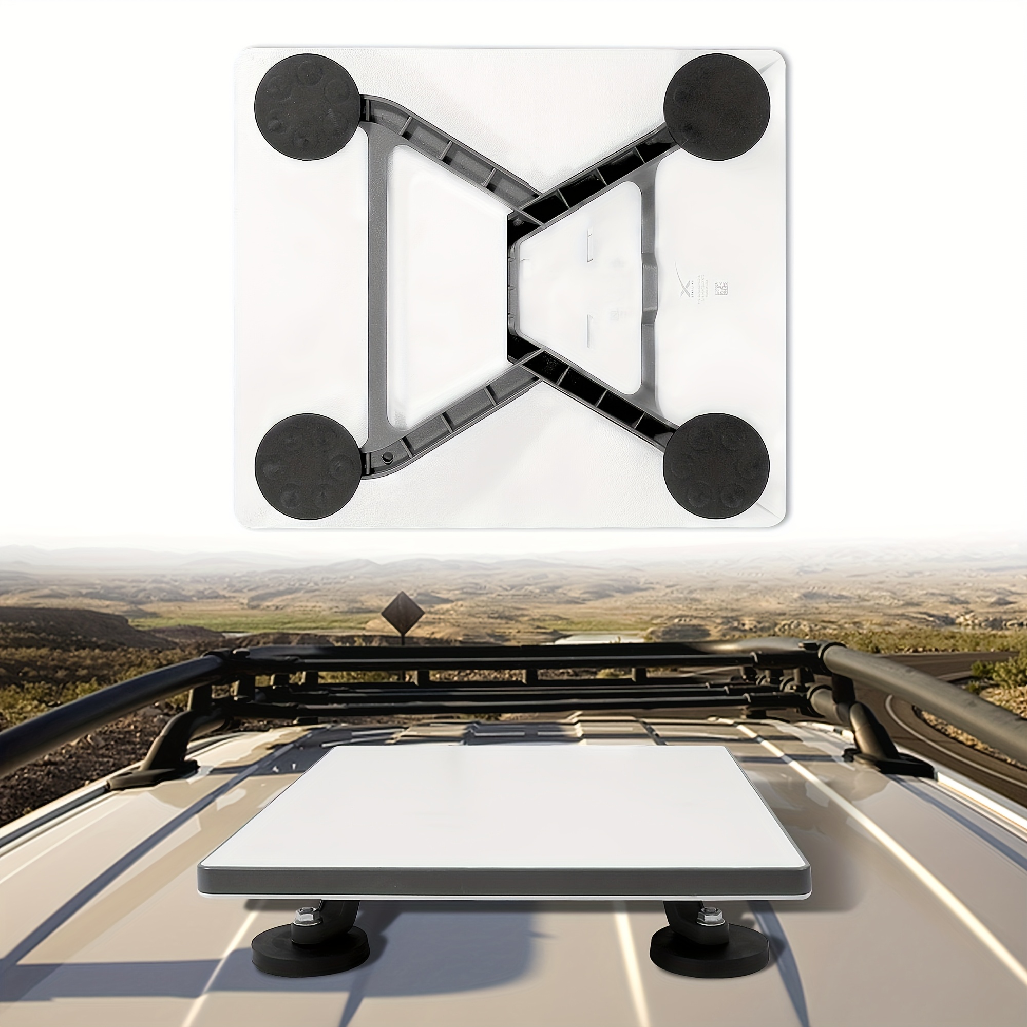 Support de toit Starlink Mini, kit d'installation magnétique à dégagement rapide pour camping-cars, fourgonnettes, yachts et camions - En alliage d'aluminium