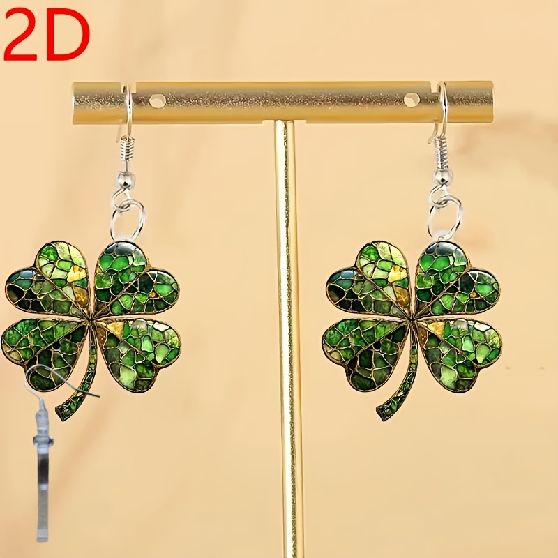 Vintage Inspired Four Leaf Clover Earrings for Women