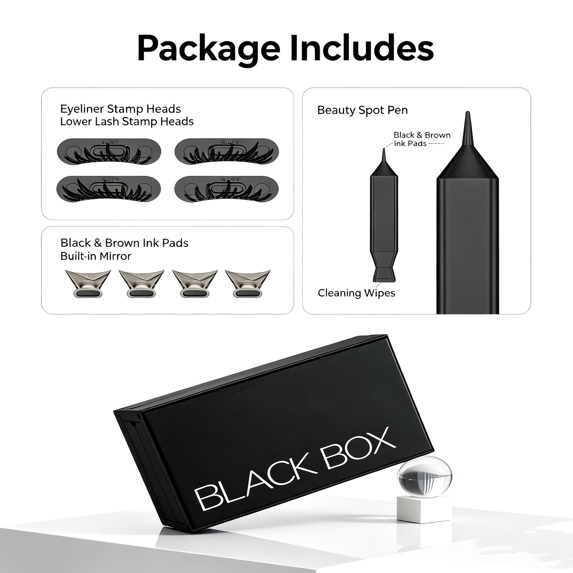 3 in 1 eyelash stamp eyeliner pen with stamp tip marker tip pen tip portable multi for instant lash extensions eyebrow eyelid designs suitable for normal skin travel friendly beauty device Product details 0