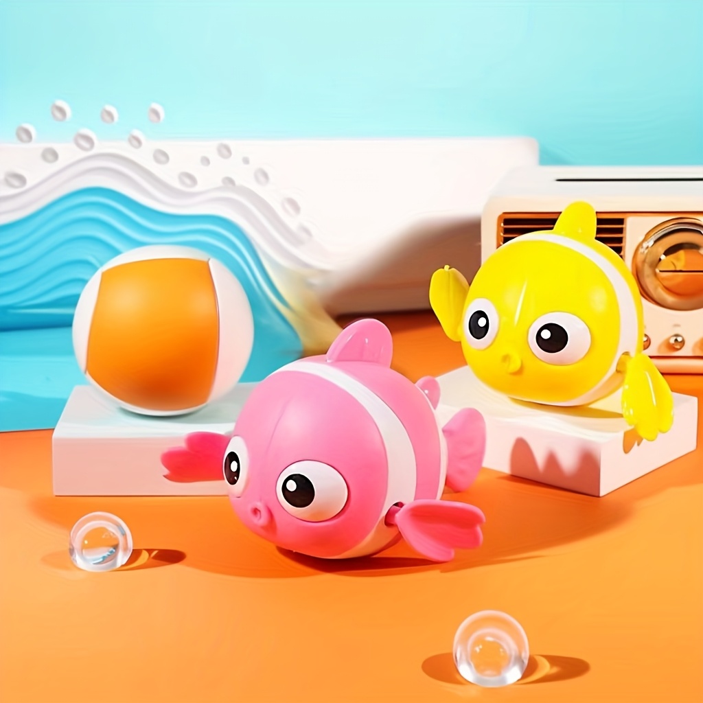 Floating Clown Fish Bath Toy Durable ABS Pool Toy for Kids