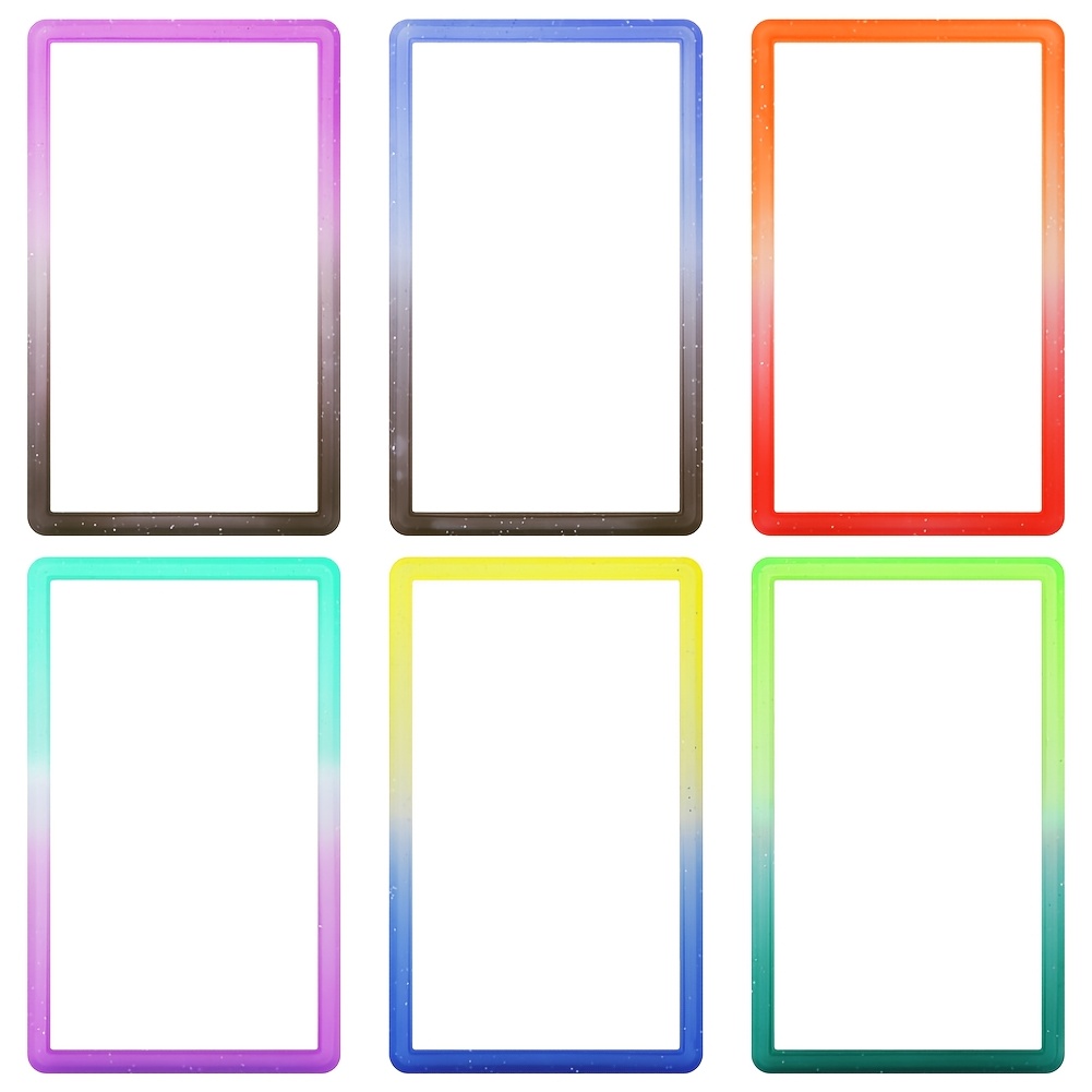 TEMU 12pcs Dual-color Gradient Glitter Grading Card Protective Cases (2pcs Color In Range) Tpu Protective Frames