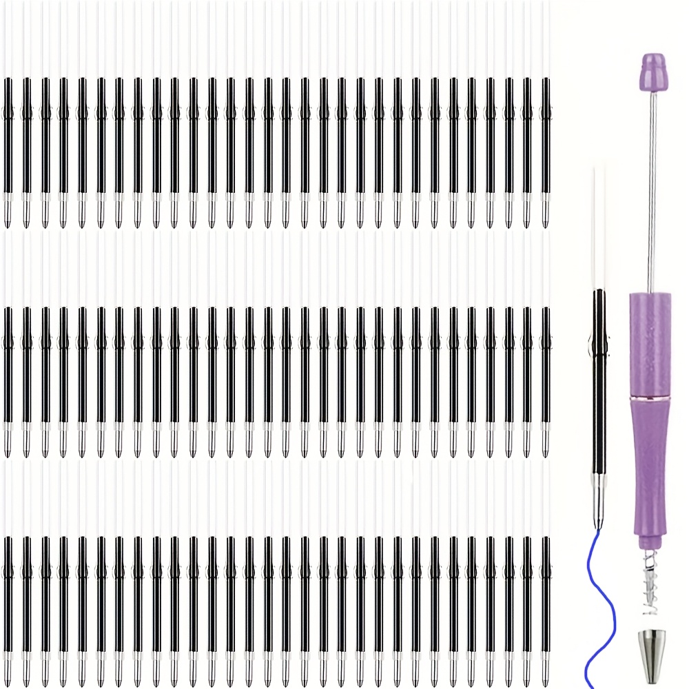 101pcs Beadable Pens Refills For Plastic Bead Ballpoint Pen Beadable Pens Bulk Refills