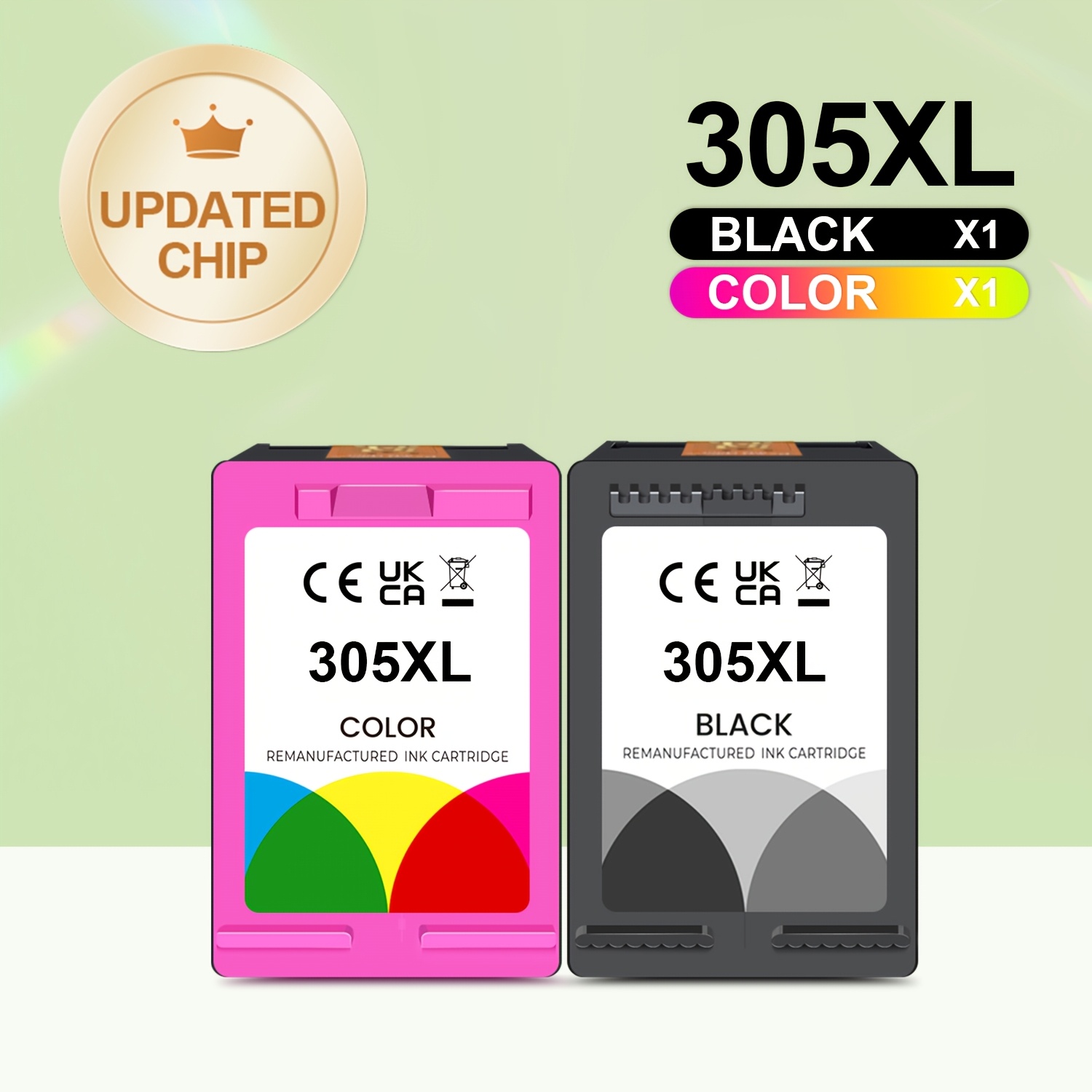 Image of Compatible Ink Cartridges 305xl Used For 305 305 Xl Ink Cartridges For 2700 2700e 2752 2752e 2742 2755 4100 4100e 4152 4155e 6000 6055 6400 6458 6458e 6455e Printer