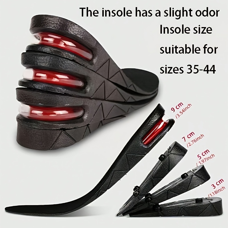 

1pair Invisible Height Increasing Insoles, Shock-absorbing Insoles With Multiple Removable , Full Insole Or Half Insole Inserts