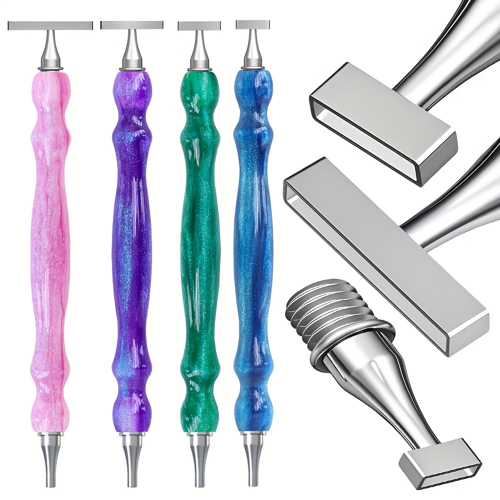 DIY Diamant Malerei Stift – Roségold Mit 6 Ersatzköpfen | 5D Diamond Painting Stift Für Präzises Setzen
