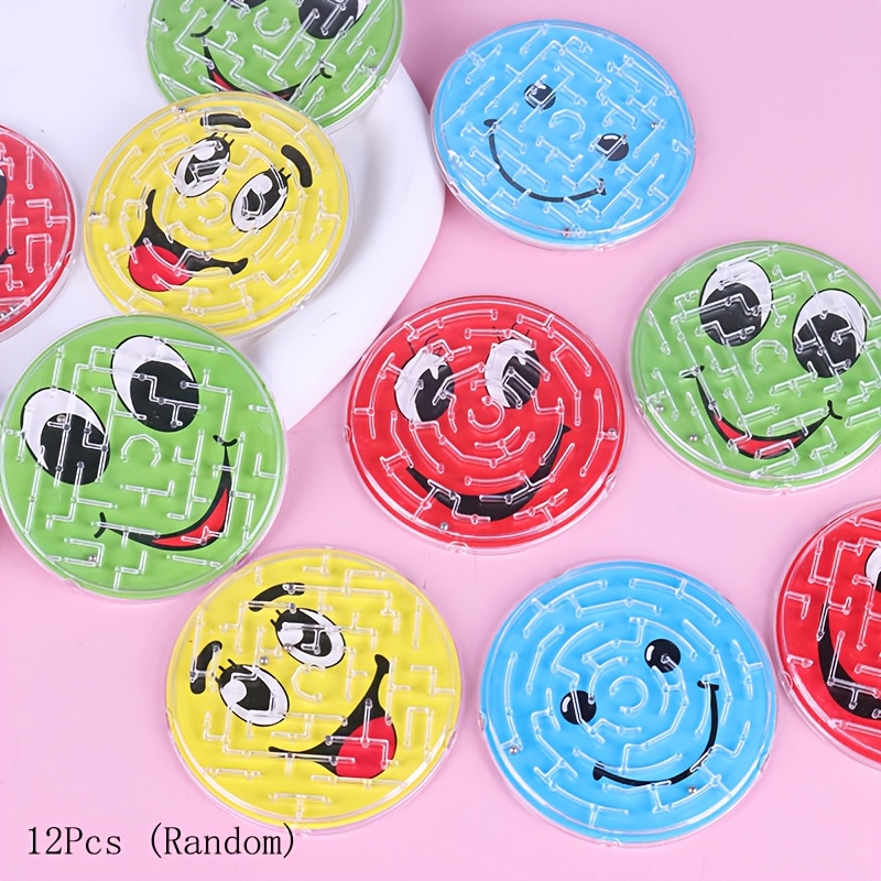 Image of 12pcs/34pcs Round Beads Maze Boys And Girls Birthday Party Christmas Halloween Gifts Pinata Filler Christmas Prizes Decompression Toys (random)