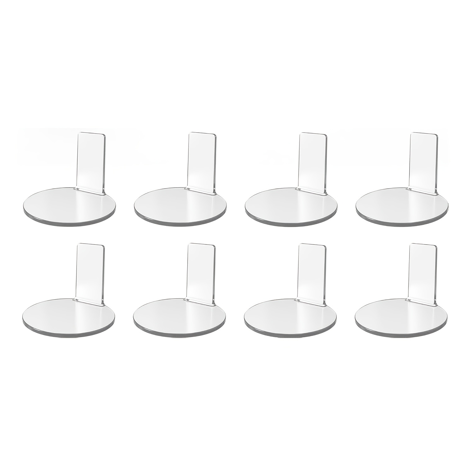 E-shop 8 Stück Klare Acryl L-förmige Selbstklebende Wandregale ohne Bohren, Display Ständer für Figuren & Blind Boxes, Schweberegale