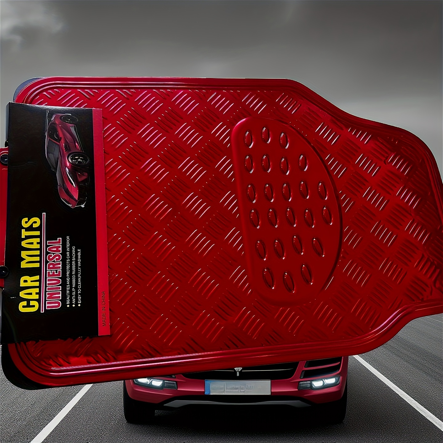 TEMU 4pcs Of Front And Rear Floor Mats And Carpet Mats, Suitable For Most Cars, Suvs, And Trucks, In Multiple Colors, Car Mats
