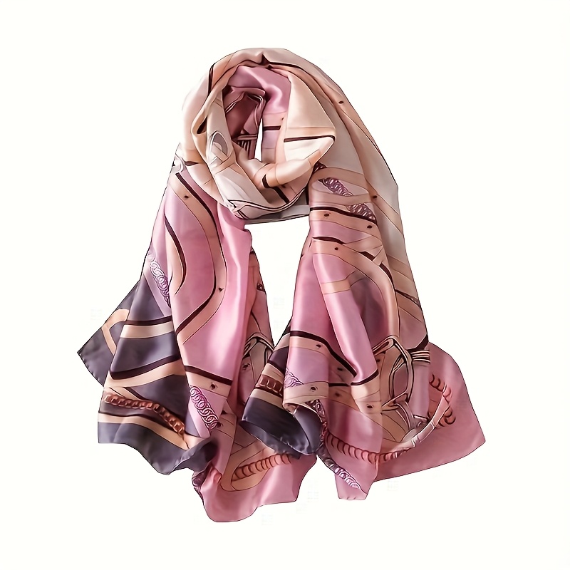 Women's 100% Large Long Satin Scarf Scarf Lightweight Wraps