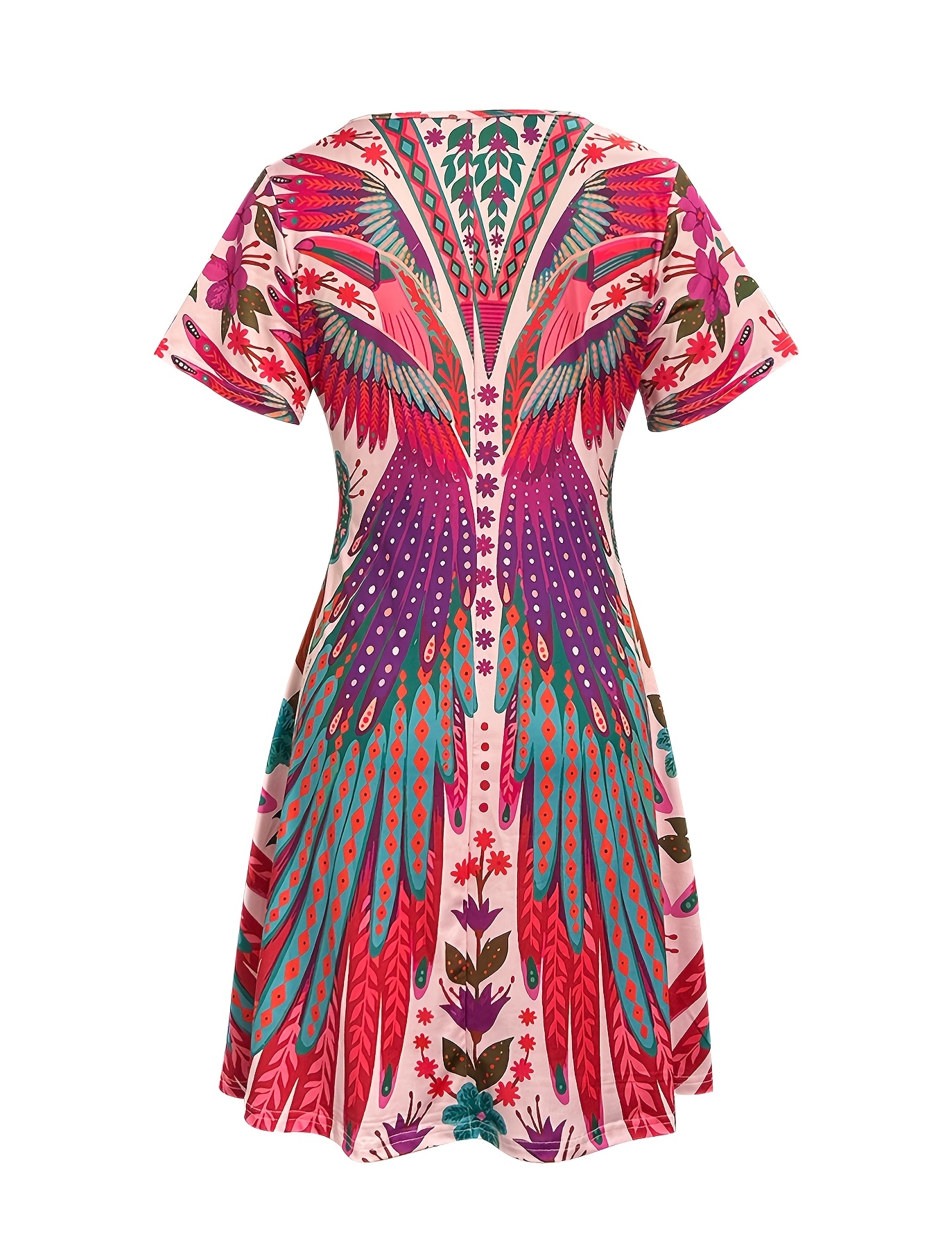 holiday peplum dress Beach Holiday Dress, V-neck White Fringed Peplum Halter Dress, Elegant Swing Dress