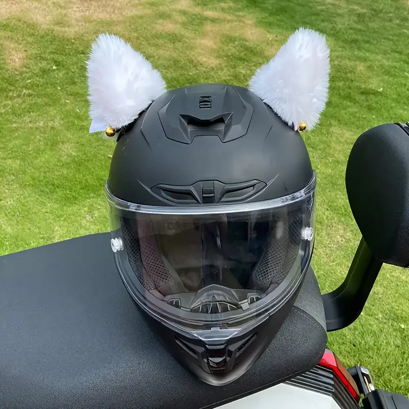 attach faux fur to motorcycle helmet 2 Pieces Furry Bear Ears for Bear Ears Helmet Ears Helmet Horns Helmet Decoration for Ski Helmet Style 1 : Automotive They actually look even better in person than in the photos Fur helmet cover tutorial and