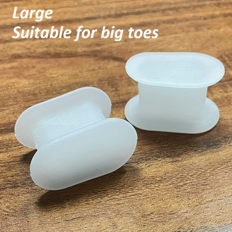2pcs Toe Separators For Women And Men, Big Toe Spacers, Soft Gel Toe Cushion Pads For Daily Use