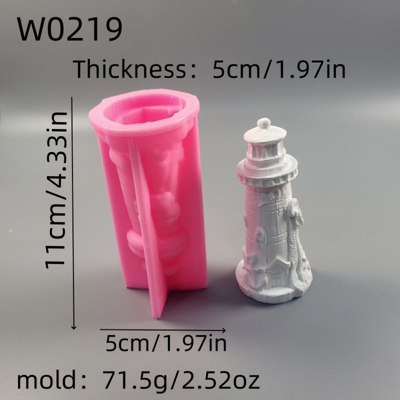 Observation Lighthouse Decoration Silicone Mold Candlestick Decoration Epoxy Resin Mold Birthday Commemorative Home Gifts Home Decoration W0218 W0219