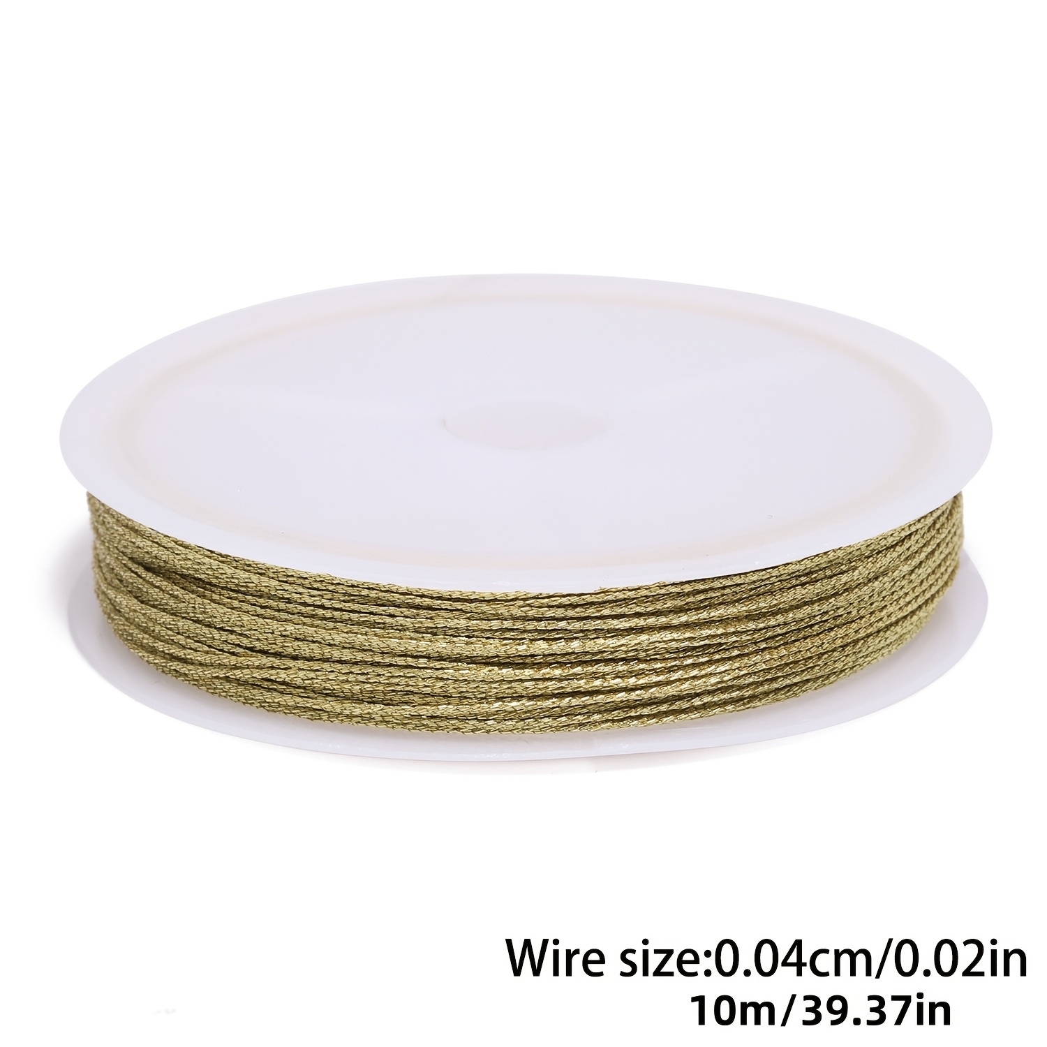 TEMU 10 /rotolo 0.4mm in Poliestere Multicolore per Perline, Braccialetti Intrecciati Fai Da Te, Forniture per Cucito Gioielli