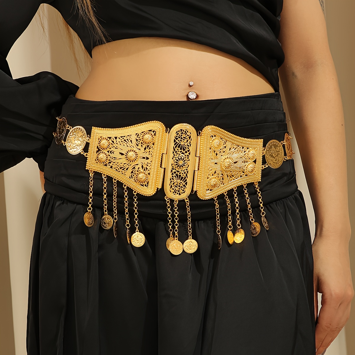 

1pc Bohemian Waist Chain With Tassels, Adjustable Fashion Belt For Women, Casual , Parties, And Gifts