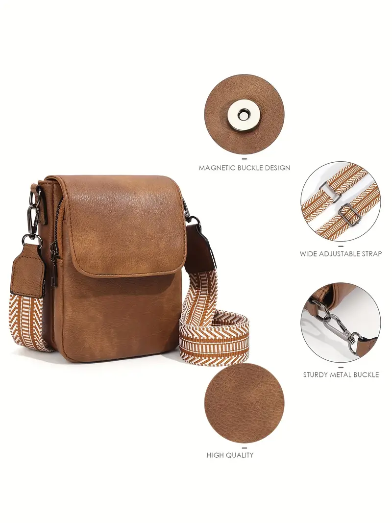 small crossbody bags for women fashion pu double compartment cell phone crossbody wallet purses with card slots details 12
