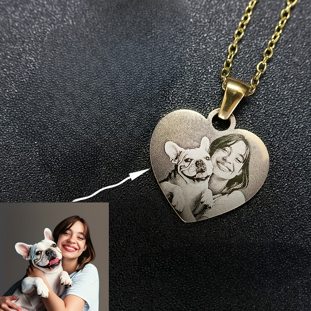 Custom Personalized Stainless Steel Heart Necklace