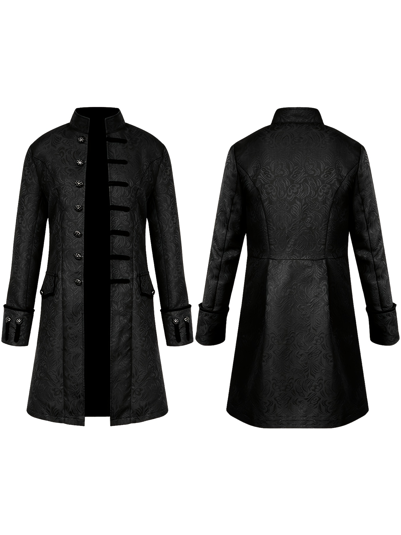2025 spring and autumn   black retro mens stand up collar long sleeve dance suit set elegant striped lapel button shirt and trousers regular fit no belt chest pad for men 0