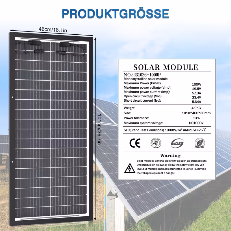 solar panel 12v monocrystalline silicon solar panel, ultra-high conversion solar system, suitable for other off-grid applications such as cars, trucks, rvs, , home roofs, farm yachts, etc 2