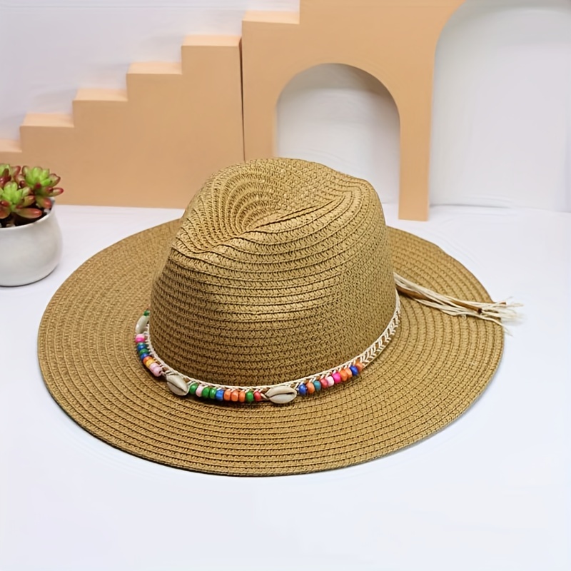 DHL Hot Fashion Jazz Sombreros De Paja Para Hombres Panamá Sombreros  Tejidos De Ala Ancha Sombreros Para El Sol Cool Men Jazz Top Caps De 4,2 €