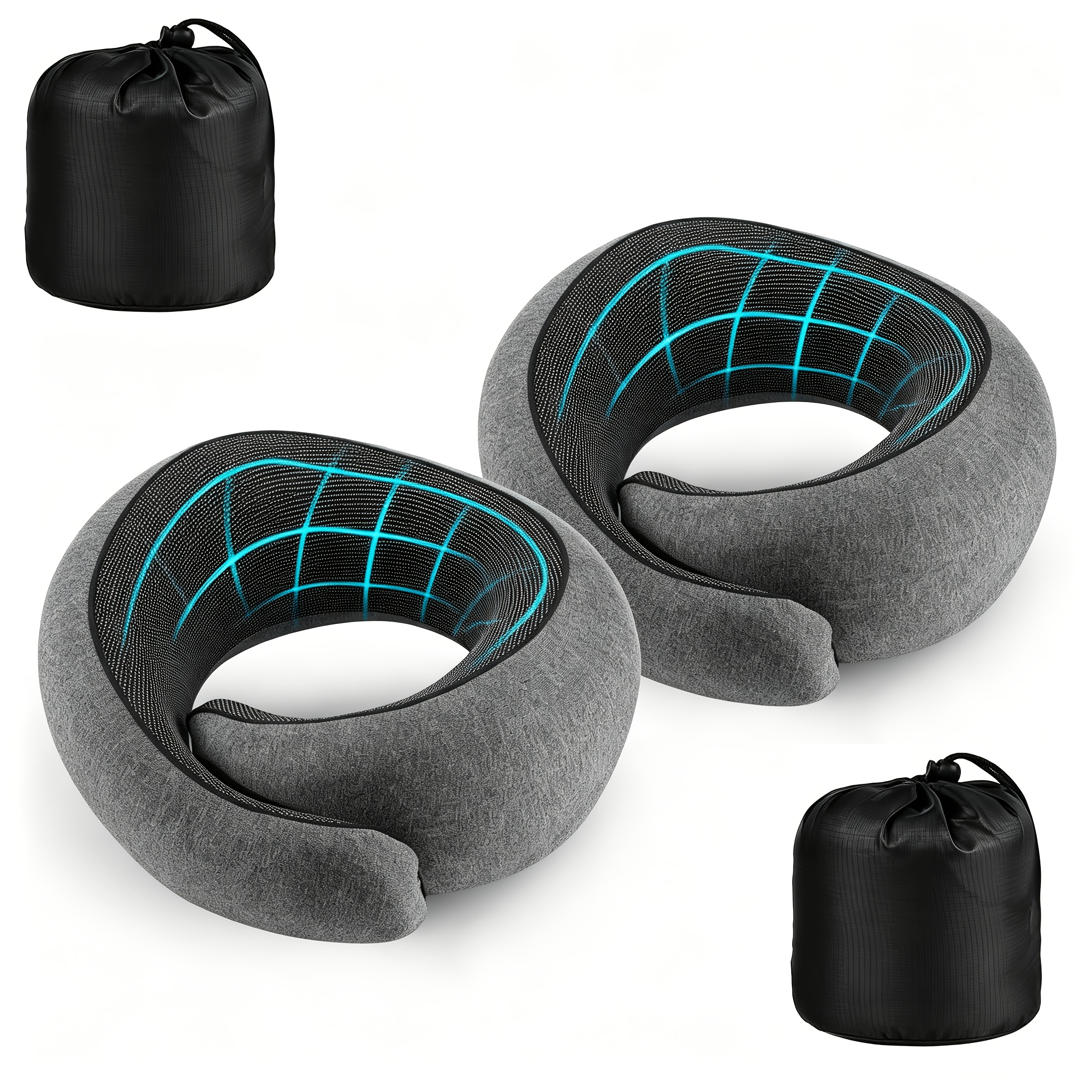 2pcs Airplane Neck Pillows, Memory Foam Neck Pillow, Lightweight Travel Pillow, Essential Companion For Long Flights