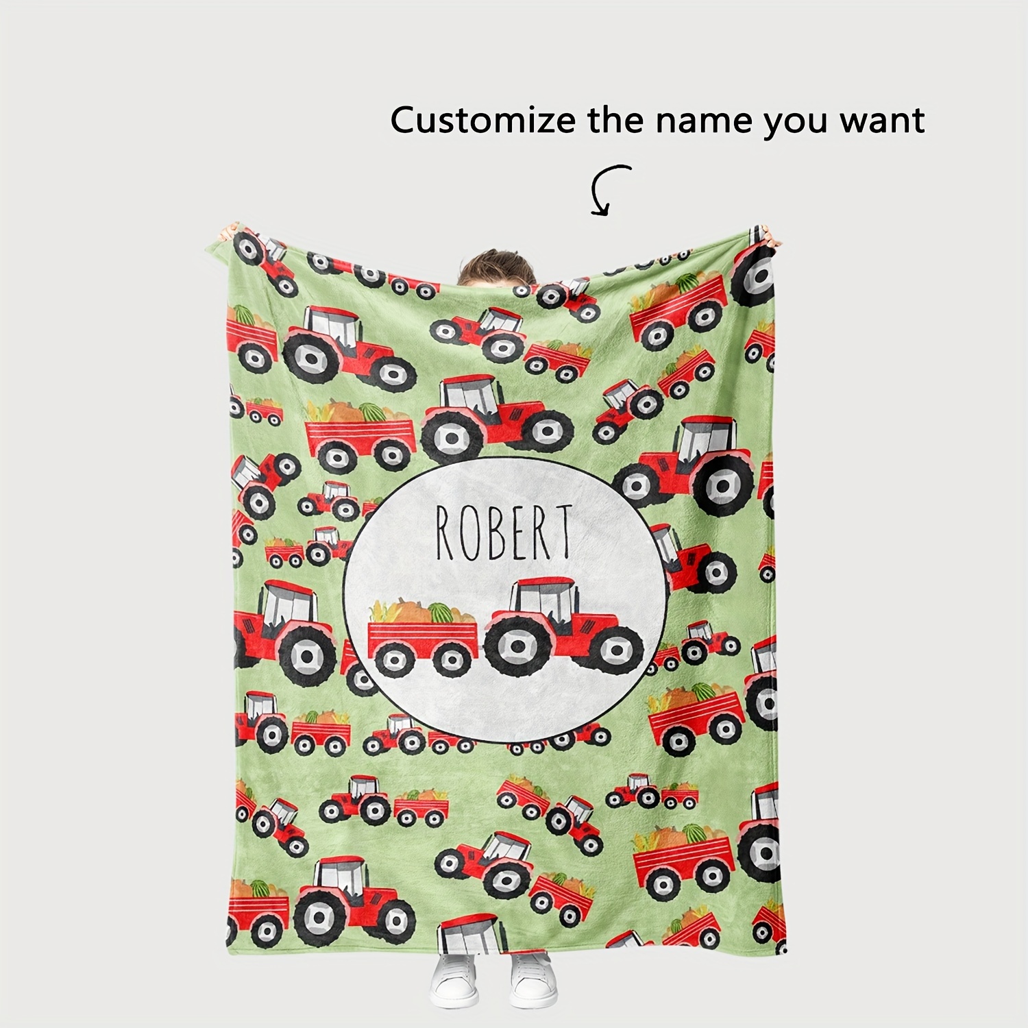 

Name Flannel Blanket - Personalized , & For Bedroom, , -