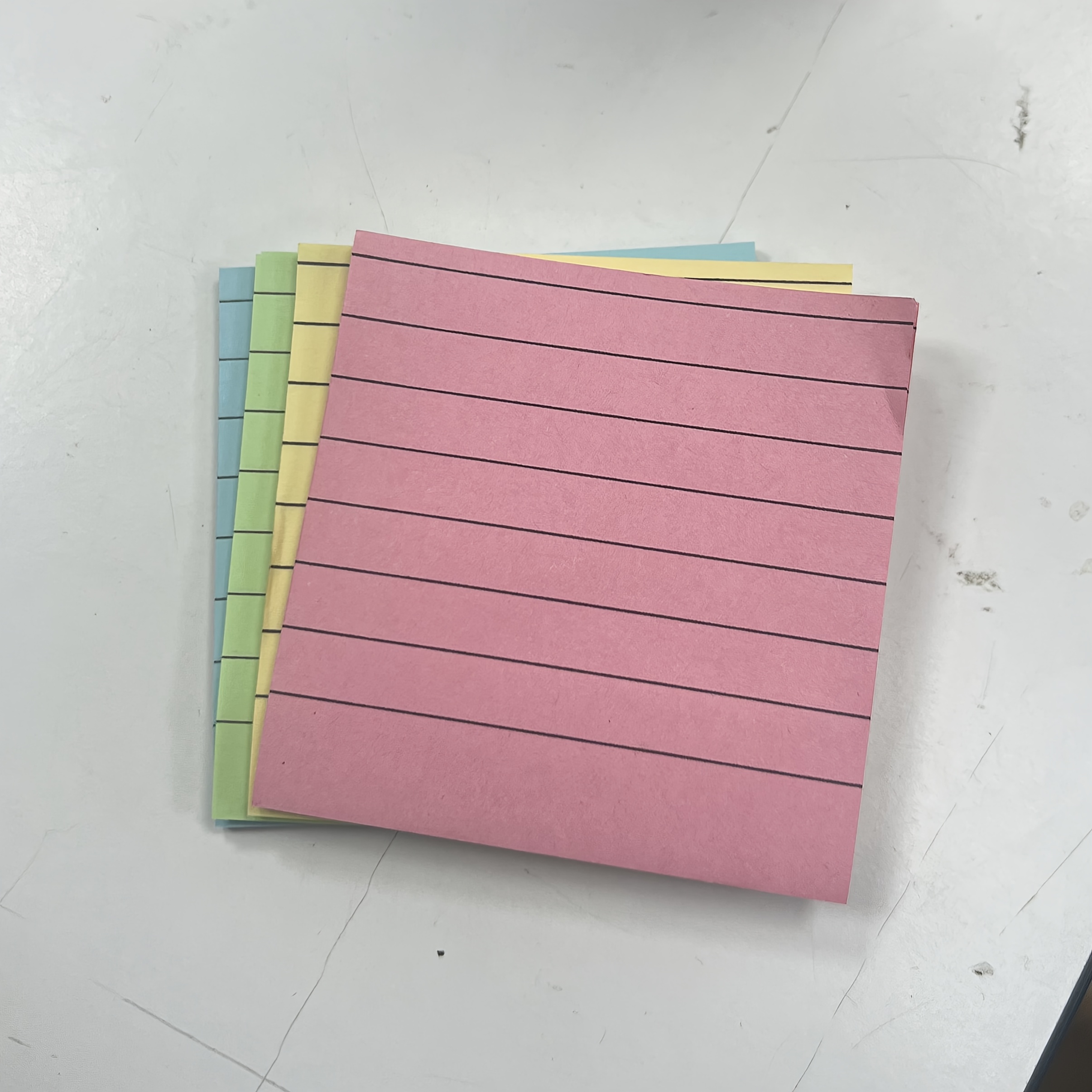 TEMU 105pcs Colored Thickened Sticky Notes - Convenient Creative Memo Book, Four-color Mixed - Tearable Notepad, Suitable For Office And Home Use,
