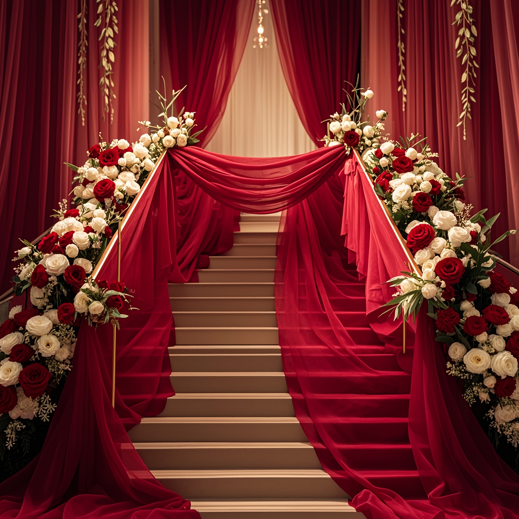 Creative Converting Graduation Danglers - Burgundy Foil Swirl Decorations, 8-Pack